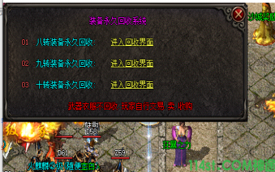 永久回收系统在新开神途sf中都能回收哪些