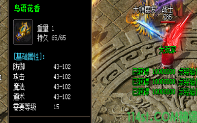 揭秘传奇私服中鸟语花香戒指的神秘属性